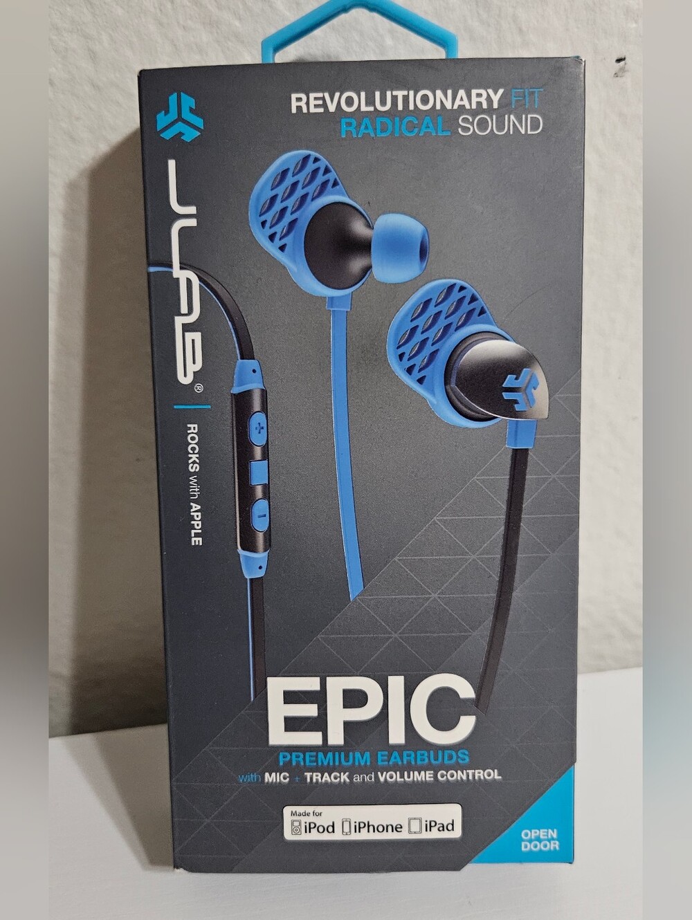 JLab Epic Premium Earbuds — Blue